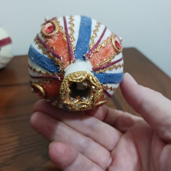 Vintage BEADED CHRISTMAS ORNAMENTS, Vintage Tree Topper - Picture 10 of 10